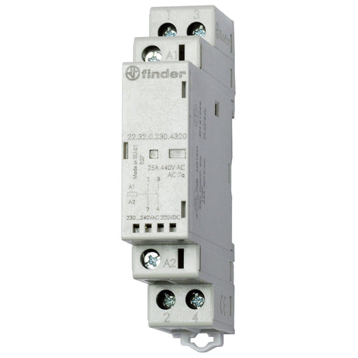 Finder - Installationsschütz für Reiheneinbau Installationsschütz 22.32.0.230.4320 230VAC/DC,2S,LED