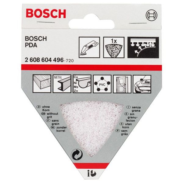 Bosch - Systemzubehör für Schleifen/Polieren (Akku/elektrisch/Druckluft) Reinigungsvlies für 2608604496 Dreieckschleifer 93