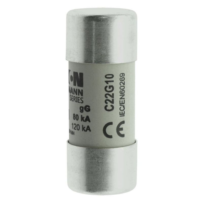 Eaton - Zylindrische Sicherung Sicherungseinsatz Nieders. CYLINDRICA#C22G10 10A AC 690V 80kA − 10 Stück
