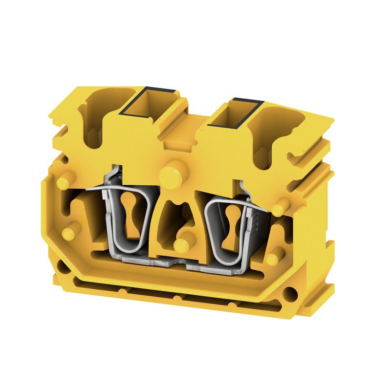 Weidmüller - Durchgangs-Reihenklemme Klemme ZDUB 2.5-2/4AN/DB GE Federanschl.,2.5mm² − 100 Stück