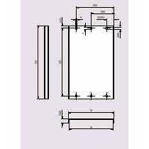 Heitec - Frontplatte (Schaltschrank) Frontplatte 3685.556 f. Griff Typ-III 6HE