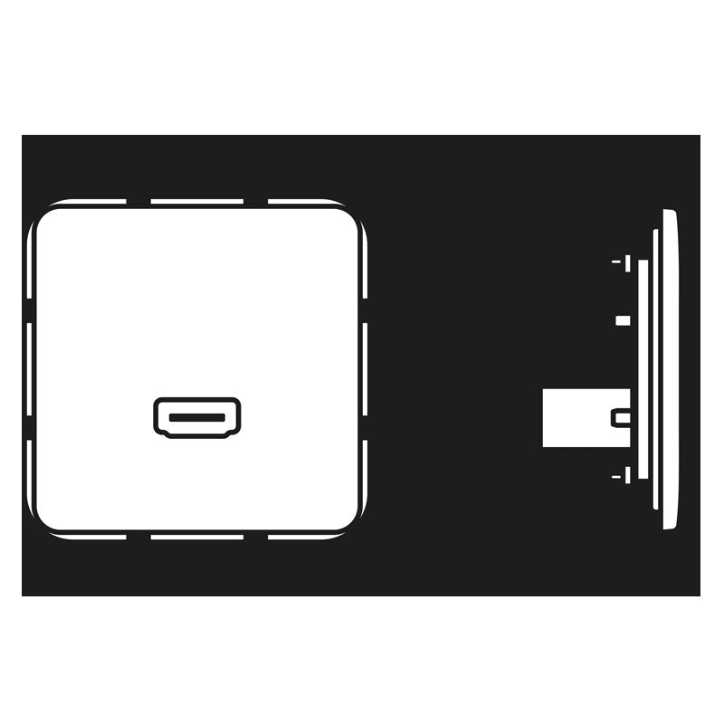 Jung - Multifunktions-Anschlussdose Multimediadose HDMI MA CD 1112 WW alpinweiß