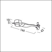 Zumtobel - Mechanisches Zubehör/Ersatzteile für Leuchten Wandontagehalterung ws 60280079 3CU/3CD