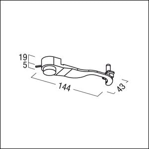 Zumtobel - Mechanisches Zubehör/Ersatzteile für Leuchten Wandontagehalterung ws 60280079 3CU/3CD