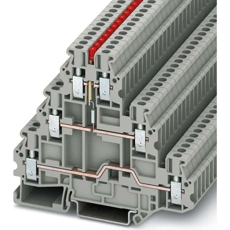 Phoenix Contact - Bauelement-Reihenklemme Mehrstock-Klemme UT 2,5-3L-LA24RD/O-M − 50 Stück