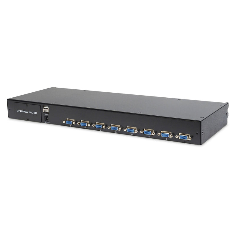 DIGITUS - Endgeräteumschalter Modulare Konsole m.17" TFT DS-72210-2GE 43,2cm, 8-Port KVM
