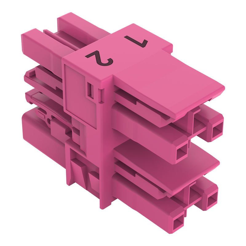 WAGO - Kompaktverteiler für steckbare Gebäudeinstallation 3-fach-Verteiler 2-polig 770-1706 Kod. B,pink − 50 Stück