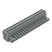 WAGO - Kabelsteckverbinder für Leiterplattensteckverbinder 1-Leiter Federleiste 232-221/026-000 CAGECLAMP 2,5mm²,gr − 10 Stück