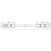 WAGO - Konfektionierte Leitung für steckbare Gebäudeinstallation Verbindungsleitung 891-8993/005-201 3x1,0qmm 2m