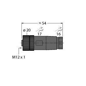 Turck - Rundsteckverbinder, feldkonfektionierbar (Industriesteckverbinder) Steckverbinder B8151-0/9 konfektionierbar