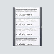 Siedle&Söhne - Zubehör/Ersatzteile für Türkommunikation Namensschild kpl. 210007072-00 Anthrazitgrau