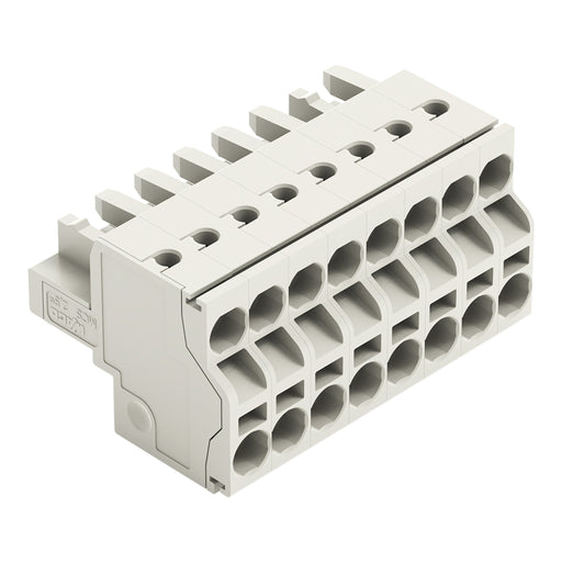 WAGO - Kabelsteckverbinder für Leiterplattensteckverbinder 2-Leiter-Federleiste 721-2108/026-000 CAGECLAMP,2,5mm²,lgr − 50 Stück
