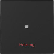 Gira - Abdeckung/Bedienelement für Installationsschalterprogramme Wippe Kontrollf. + Heizung 3678005 Ein/Aus Schwarz m