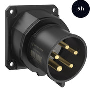 Walther Werke - CEE-Gerätestecker (IEC 60309) CEE NEO Phasenwender FW713505PH schräg 16A5P5h IP54 − 10 Stück
