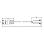 WAGO - Konfektionierte Leitung für steckbare Gebäudeinstallation konfekt. Anschlussleitung 771-9973/206-101 Eca,Stecker