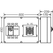 Hensel - Lasttrennschalter Lasttrennschaltergehäuse Mi 7665 630A 3pol. +PE +N