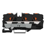 WAGO - Durchgangs-Reihenklemme 3-Leiter-Durchgangsklemme 2210-1305 Drücker,10 mm²,sw − 25 Stück