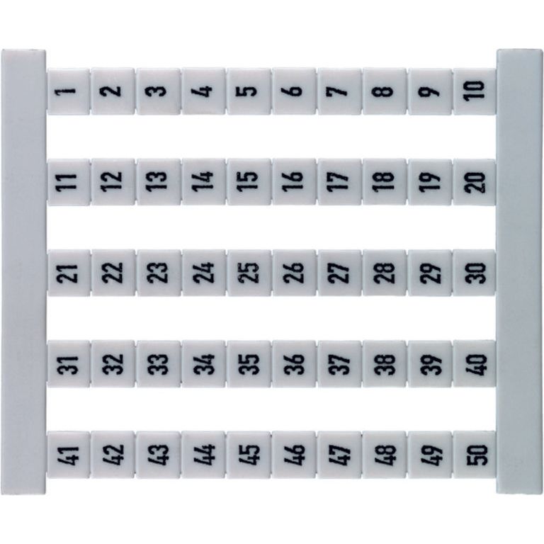 Weidmüller - Klemmenmarkierung Klemmenmarkierer DEK 5 FS 1-50 dekafix ws − 50 Stück