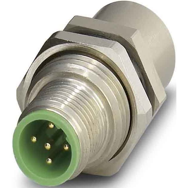 Phoenix Contact - Rundsteckverbinder, feldkonfektionierbar (Industriesteckverbinder) Wanddurchführung SACC-5P-DSI #1551684 Sensor-/Aktor