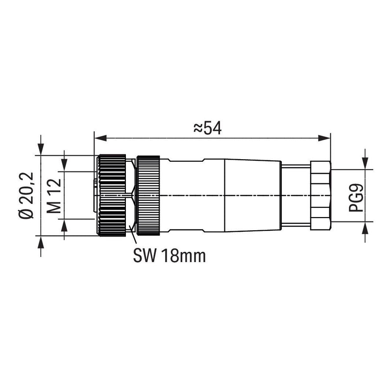 WAGO - Zubehör/Ersatzteile für Steuerungen Konfekt. Steckverbinder 5p 756-9213/050-000 M12-Bu axial
