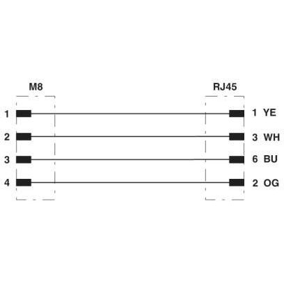 Phoenix Contact - Konfektioniertes Sensor-Aktor-Kabel Netzwerkkabel NBC-M 8MS/10#1407355 − 1 Stück
