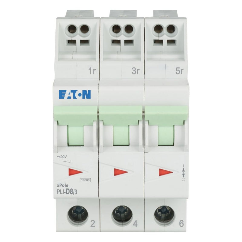 Eaton - Leitungsschutzschalter PLI-D8/3 D 8A, 3p Steckkl