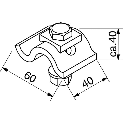 Rico - Befestigungselement für Stiel/Profilschiene Spannklauen paar 16A4-13-D − 1 Stück by Rico
