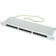 Telegärtner - Patchpanel Kupfer 19Z-Panel MPP24-H CAT.5E 100007024 1HE ungesch. RAL7035