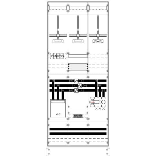 Striebel&John - Zähler-Komplettschrank Meß-u.Wandler-Standschrank KS4210Z kpl. BH8/FB3