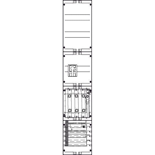 ABN - Zählerfeld Wandlerfeld W19X632N 200A SAS40mmCU-Lasch