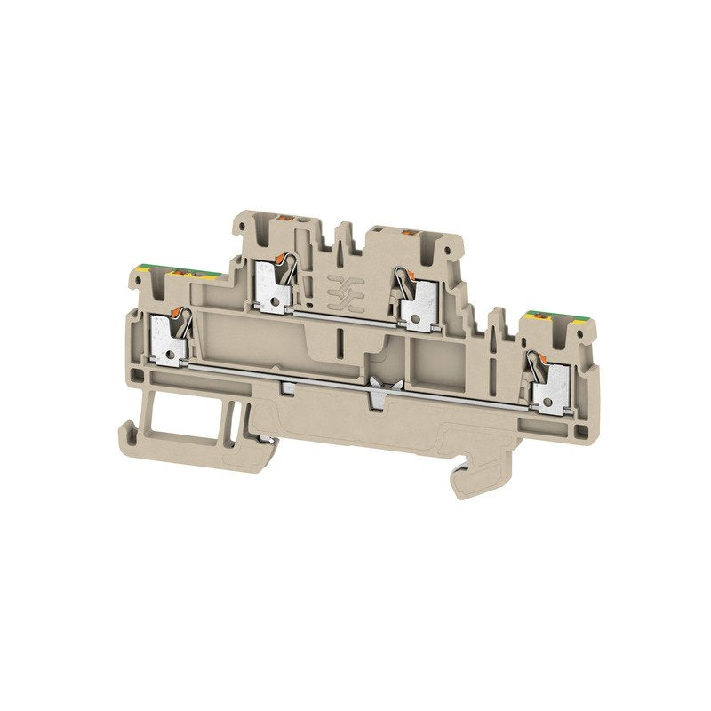 Weidmüller - Durchgangs-Reihenklemme Durchgangsreihenklemme A2T 1.5 FT-PE 1,5 mm², beige, gg − 50 Stück