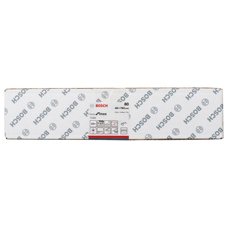 Bosch - Schleifpapier/Schleifvlies PRO Y580 Schleifband, 40 x 2608608Z43 760 mm, 80, 10-tlg
