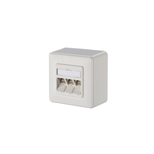 Metz Connect - Kommunikationsanschlussdose Kupfer C6Amodul 130B12D30002-E 3Port 270°M AP RW − 10 Stück