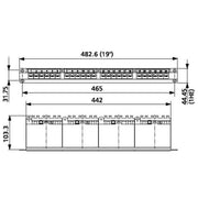 Metz Connect - Patchpanel Kupfer 24-Port Panel E-DAT C6A TN EDATC6A-MP24-mod 1HE modular Alu − 1 Stück