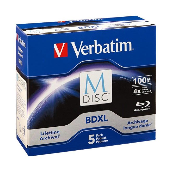 Verbatim - Speichermedium digital M-DISC BD-R XL 100GB/1-4x 98913 (VE5) Jewelcase (5 Disc)