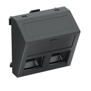 OBO Bettermann - Einsatz/Abdeckung für Kommunikationstechnik Datentechnikträger DTS-02C SWGR1 45x45mm sw-gr