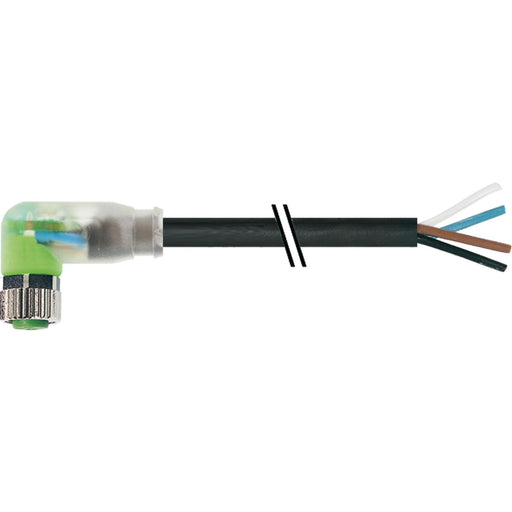 Murrelektronik - Konfektioniertes Sensor-Aktor-Kabel M8 Bu. gew LED mit Leitung 7000-08102-6110500 PVC 4x0,25 sw 5m