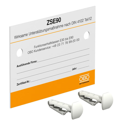 OBO Bettermann - Kennzeichnungsmaterial Kennzeichnungsschild KS-ZSE DE f.Zugentlastung