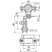 DEHN - Dachleitungshalter für Blitzschutz Dachleitungshalter DLHRSFZS27V2A