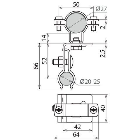DEHN - Dachleitungshalter für Blitzschutz Dachleitungshalter DLHRSFZS27V2A