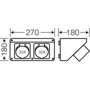 Hensel - Pultsystem FP Connection Box FP CB 213 für den Geräteeinbau
