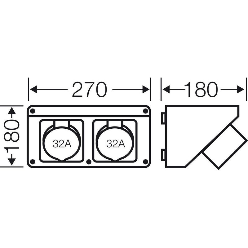 Hensel - Pultsystem FP Connection Box FP CB 213 für den Geräteeinbau