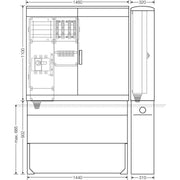 Hensel - Verteilerschrank für Energieversorgung Ladeverteiler Mi EV 22kW 4010 f.4 Ladep. a 22kW