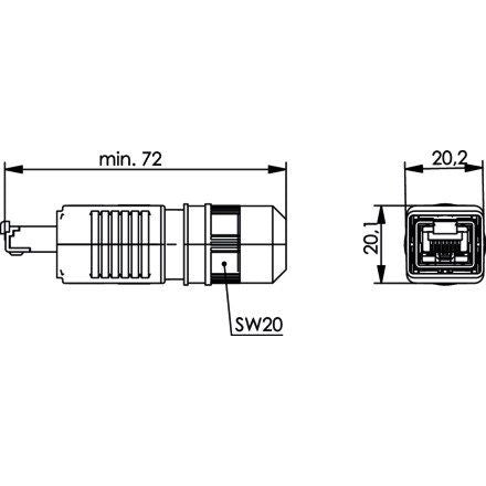 Telegärtner - Modularer Steckverbinder STX V4 RJ45-Steckerset 100007463 AWG24-27 Cat.6