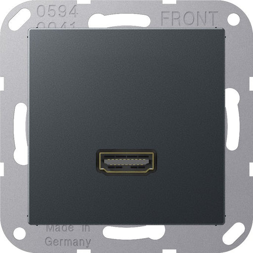 Jung - Multifunktions-Anschlussdose Multimediadose HDMI MA A 1112 ANM anthrazit matt