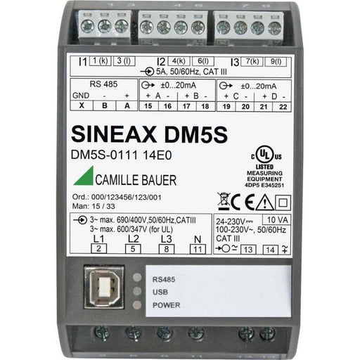 Camille Bauer - Kombimessgerät Universal-Messgerät SINEAX DM5S für Starkstromnetze