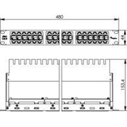 Telegärtner - Patchpanel Kupfer Durchführungspanel sw 100007040 48x AMJ-Kuppl. Cat6