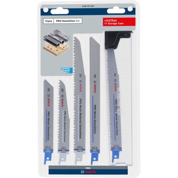 Bosch - Sägeblatt Sortiment PRO Demolition 2607011821VE(12) Säbelsägeblatt Set