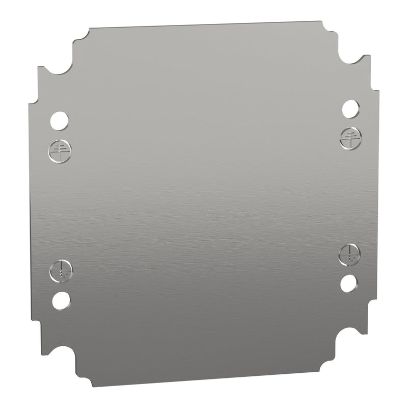 Schneider Electric - Montageplatte für Verteilergehäuse Montageplatte verzinkt NSYMM22 HxB=200x200mm