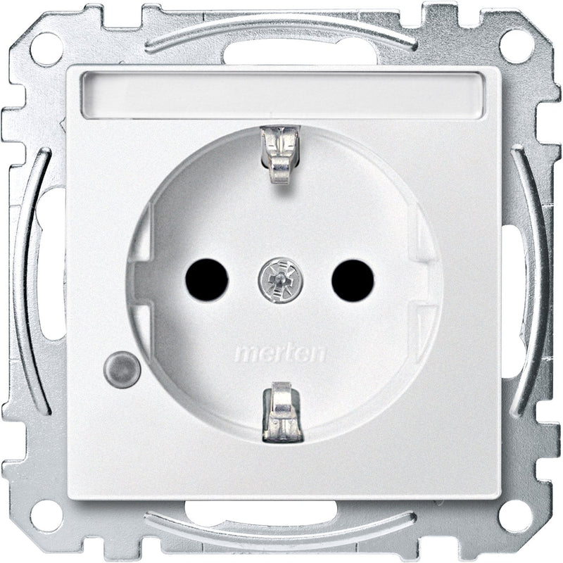 Merten - Steckdose SCHUKO-Steckdose pws MEG2303-0419 Ko.Licht Schriftfeld